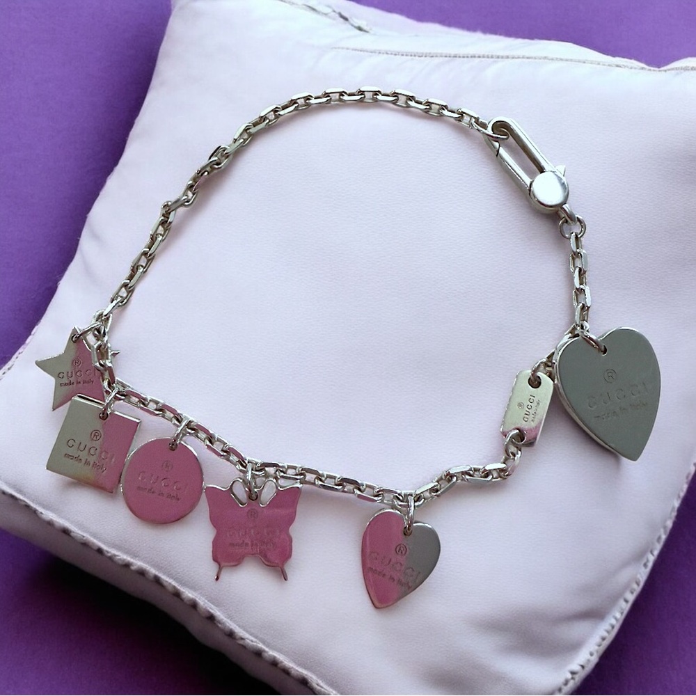 Gucci Silver Charm Bracelet